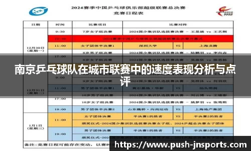 南京乒乓球队在城市联赛中的速度表现分析与点评